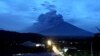 A view of Mount Agung volcano erupting in Karangasem, Bali, Indonesia, Nov. 28, 2017.