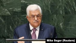 محمود عباس رهبر تشکیلات خودگردان فلسطینی در مجمع عمومی سازمان ملل متحد - نیویورک، چهارم مهر ماه