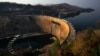 This photo shows the dam wall at Lake Kariba in Siavonga, Zambia, Thursday, Sept. 19, 2024. (AP Photo/Themba Hadebe)