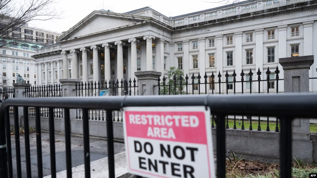 Zgrada američkog Ministarstva finansija u Washingtonu, 19. januara 2023. Ministarstvo je 30. decembra 2024. saopštilo da akter koji sponzorira kineska država stoji iza cyber provale koja je rezultirala pristupom nekim od njegovih kompjutera.