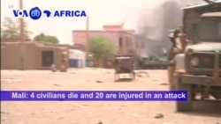 VOA60 Africa- 4 civilians die and 20 are injured in an attack against French-Malian patrol in Gao