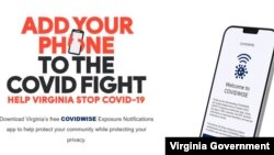 La aplicación COVIDWISE, lanzada por el gobierno del estado de Virginia, EE.UU., ha chocado con el recelo de los usuarios por el tema de la privacidad. [Imagen tomada del sitio web oficial del estado de Virginia].