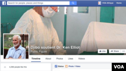La page Facebook "soutient Dr. Ken Elliot" créée par la ville burkinabè de Djibo, au Burkina, où le médecin vit depuis plus de quatre décennies