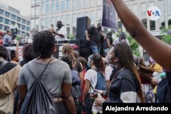 Celebración del Juneteenth, la liberación de las personas que estuvieron esclavizadas en EE.UU., en Washington D.C. Junio 19, 2020.