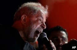 Luiz Inácio Lula da Silva habla durante un mitin con partidarios en Sao Paulo, Brasil. Enero 24, 2018.