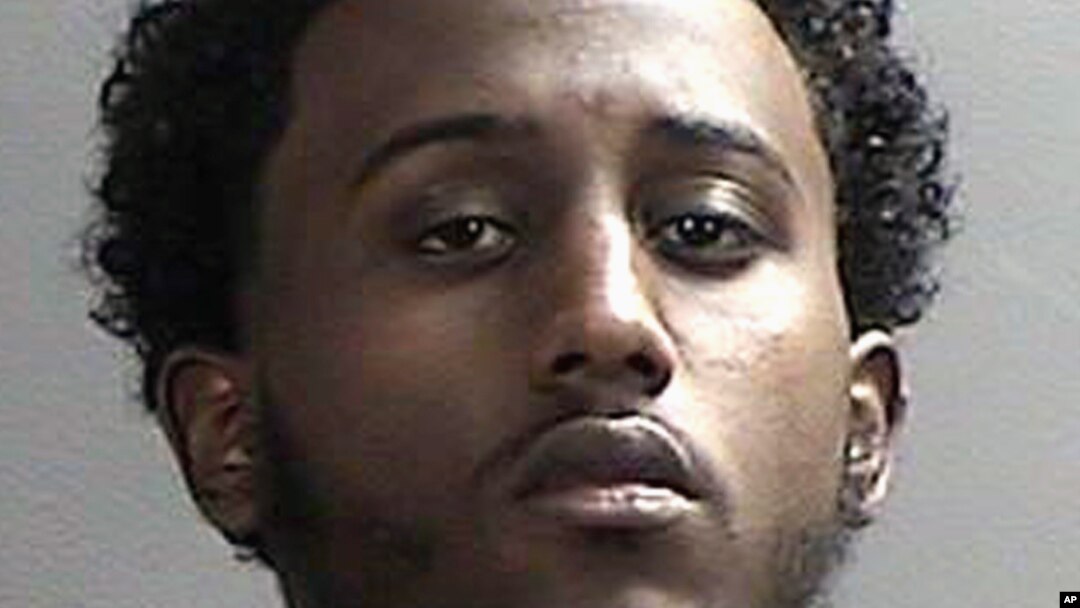 FILE - This undated file photo provided by the Sherburne County Sheriff's Office in Elk River, Minnesota, shows Hanad Musse, who was sentenced Nov. 15, 2016, to 10 years in prison for conspiring to join the Islamic State group in Syria.