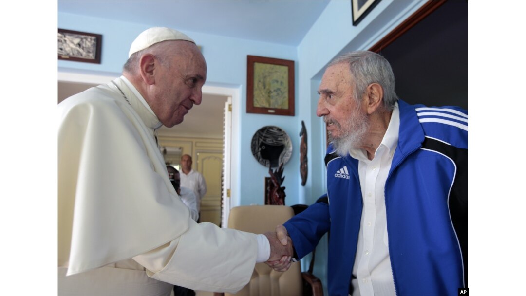 Đức Giáo Hoàng Phanxicô gặp cựu Chủ tịch Cuba Fidel Castro tại Havana, ngày 20/9/2015.