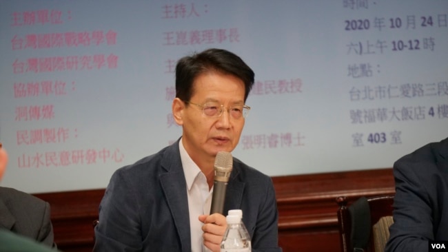 文化大學社科院長、前陸委會副主委趙建民。 (美國之音黃麗玲攝