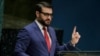 FILE - Afghanistan's then-national security adviser, Hamdullah Mohib, addresses the 74th session of the U.N. General Assembly at U.N. headquarters in New York, Sept. 30, 2019.