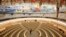 FILE - The renovated Room XX is pictured after the unveiling ceremony at the European headquarters of the United Nations in Geneva, Nov. 18, 2008.