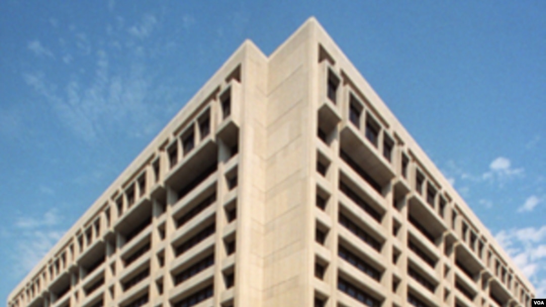 Kantor pusat Dana Moneter Internasional (IMF) di Washington, DC. Lembaga ini baru saja mengeluarkan laporan tahunannya untuk 2010.