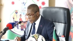 Malachie Manaouda, ministre de la santé publique à Yaoundé, le 8 décembre 2021. (VOA/Emmanuel Jules Ntap)