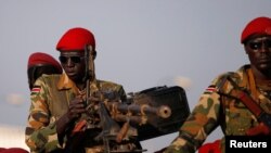 Abasirikare b'umuhari SPLA i Juba, muri Sudani y'ubumanuko, Dec. 20, 2013.