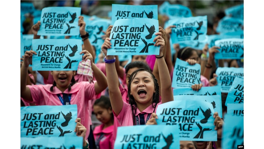 Philippine police van rams protesters in front of US Embassy