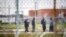 FILE - Inmates exercise in the yard at the Marion Correctional Institution, where there have been positive cases of the coronavirus disease, in Marion, Ohio, April 22, 2020. 