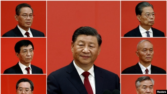 中共新一届政治局常委成员。