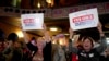 People at an election night watch party react after an abortion rights amendment to the Missouri constitution passed, Nov. 5, 2024, in Kansas City, Missouri.