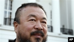 Chinese Avant-Garde artist Ai Weiwei is pictured at the Theater am Goetheplatz in Bremen, northern Germany, on Oct. 4, 2009.