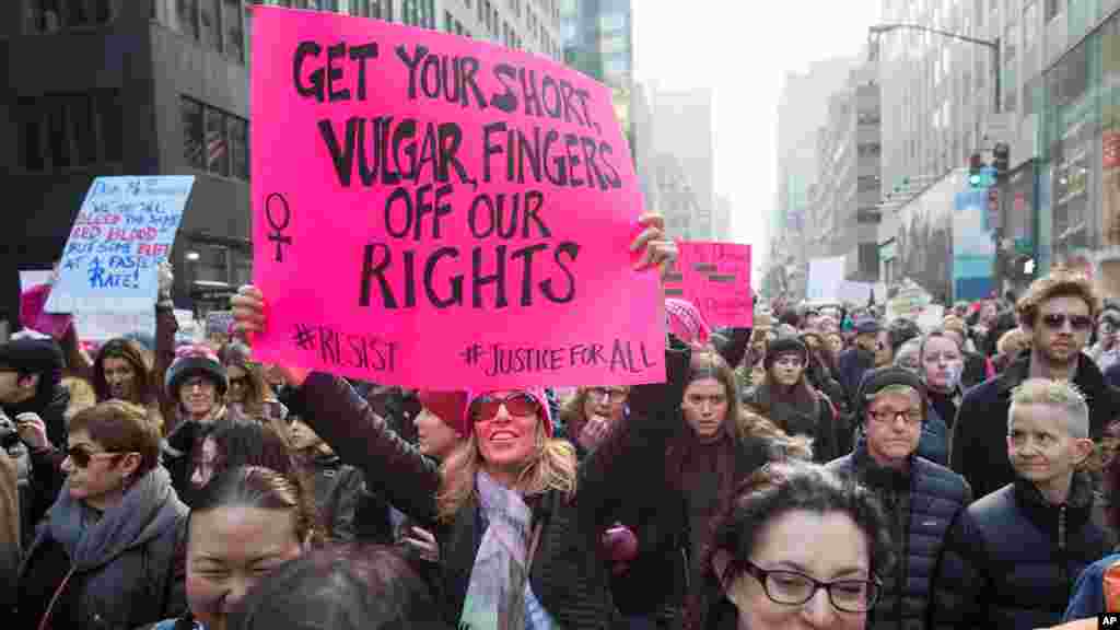 The Women&#39;s March on Washington sends a message to President Trump in support of women&#39;s rights and other causes.