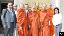 Thach Ngoc Thach, far left, heads an advocacy group for the Khmer minority in Vietnam, known commonly as the Khmer Kampuchea Krom.