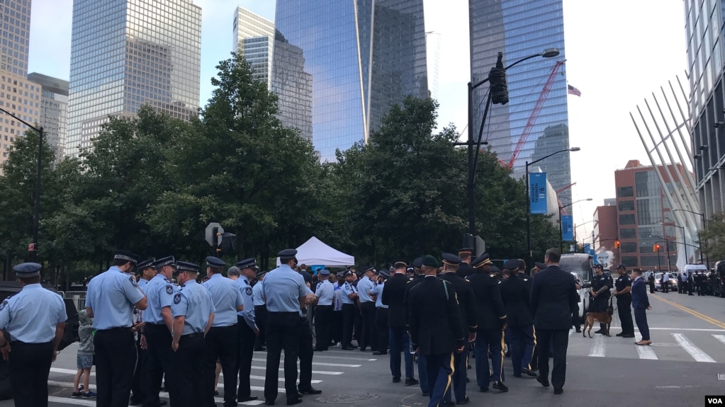 En el lugar donde se realiza la conmemoración fue desplegado un operativo de seguridad para preservar la zona, el 9/11 de 2019.