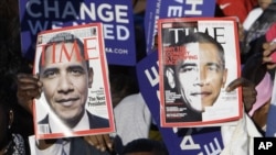 Hình Tổng thống Obama trên tạp chí Time cách đây 4 năm.