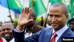 Congolese opposition leader Moise Katumbi says on June 25, 2018, he is in favor of a coalition that could include Jean-Pierre Bemba, who is expected back in the country soon after his war crimes convictions were quashed on appeal.