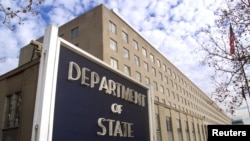 FILE - A general view of the U.S. State Department in Washington, D.C. 