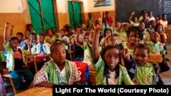 CEFISE School in Burkina Faso--both hearing and non-hearing students learn together in the classroom