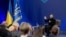 Ukrainian President Volodymyr Zelenskyy speaks during a press conference on the sidelines of the "Ukraine. Year 2025" forum in Kyiv, Feb. 23, 2025, one day before the third anniversary of Russia's invasion of Ukraine. 