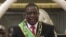 FILE: Zimbabwean President Emmerson Mnangagwa delivers his State of the nation address at the opening session of parliament in Harare, Oct. 1, 2019. 
