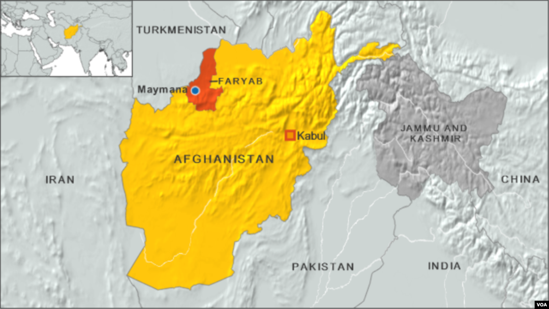 Peta provinsi Faryab, Afghanistan