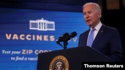 조 바이든 미국 대통령이 23일 백악관에서 정부의 신종 코로나바이러스 대응에 관해 설명했다.