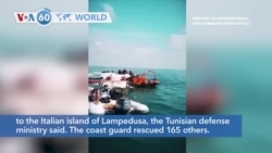 VOA60 World - At least 39 migrants died when two boats sank off Tunisia
