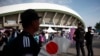 Vista general de los agentes de la Gendarmería fuera del estadio antes del partido entre Israel y Japón, en los Juegos Olímpicos de París, el 30 de julio de 2024. 