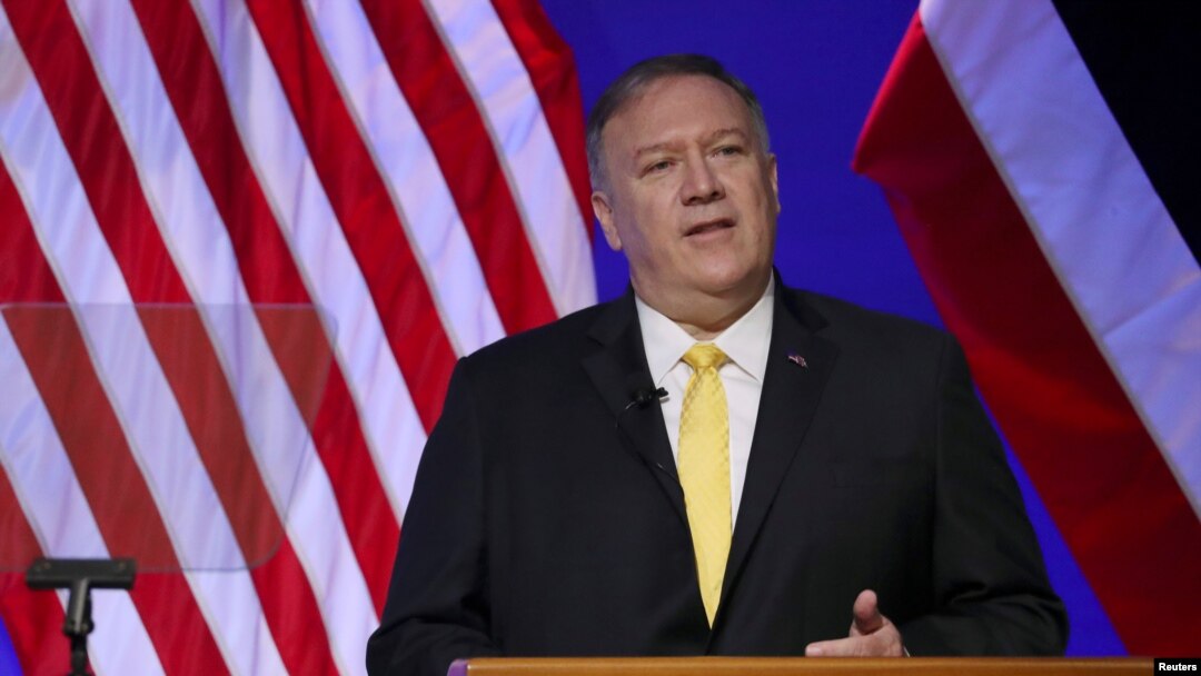U.S. Secretary of State Mike Pompeo delivers a speech at Siam Society in Bangkok, Thailand, Aug. 2, 2019.