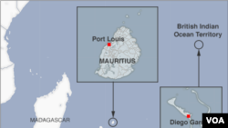 Map of Mauritius and the British Indian Ocean Territory