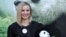 FILE - Kristen Bell holds a panda teddy bear at the LA Premiere of "Pandas" at the TCL Chinese Theatre IMAX on March 17, 2018, in Los Angeles.
