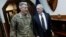 U.S. Defense Secretary James Mattis, right, and U.S. Army General John Nicholson, left, commander of U.S. Forces Afghanistan, arrive to meet with an Afghan defense delegation at Resolute Support headquarters, in Kabul Afghanistan, April 24, 2017. Mattis arrived unannounced in Afghanistan to assess America's longest war as the Trump administration weighs sending more U.S. troops. 