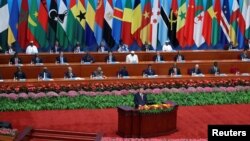 Kineski predsjednik Xi Jinping drži govor na ceremoniji otvaranja devetog samita o kinesko-afričkoj saradnji (FOCAC) u Velikoj dvorani naroda u Pekingu, Kina, 5. septembra 2024. (Foto: REUTERS/Florence Lo)