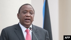 Le président Uhuru Kenyatta lors d'une conférence de presse à Nairobi, le 1er juillet 2019. 