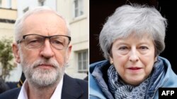 Pemimpin Partai Buruh Inggris, Jeremy Corbyn (kiri) dan PM Inggris Theresa May (Foto: dok).