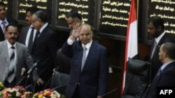 Новый президент Йемена Абд-Раббу Мансур Хади в парламенте