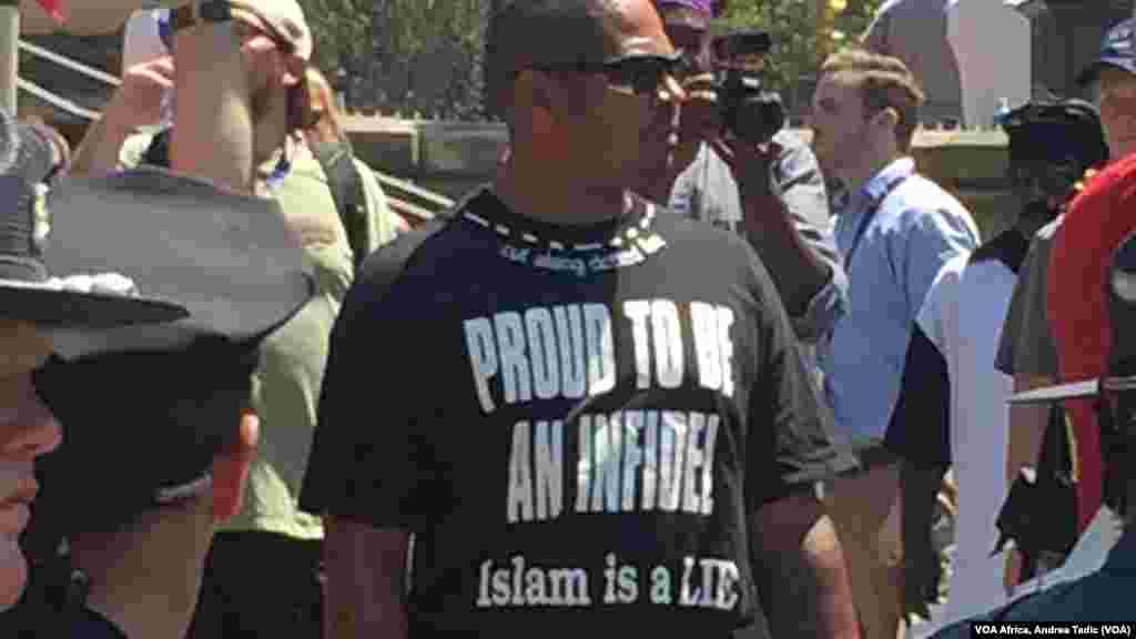 Protester at Westboro Baptist rally.