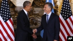 Барак Обама и президент Аргентины Маурисио Макри