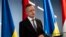 FILE - Hungary's foreign minister Peter Szijjarto speaks during a press conference in Kamianytsia, Ukraine, Jan. 29, 2024.