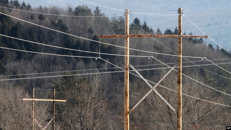 Mạng lưới điện của Sở điện lực Burlington, Vermont, Hoa Kỳ, ngày 08/02/2012.