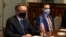 US Special Envoy for the Horn of Africa Jeffrey Feltman, left, meets with Egyptian Foreign Minister Sameh Shoukry at the foreign ministry in Cairo, Egypt, May 5, 2021. 