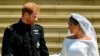 Le prince Harry et Meghan Markle après leur mariage, à Windsor Castle, à Windsor, près de Londres, en Angleterre, le 19 mai 2018. 