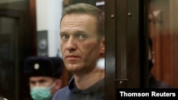 FILE PHOTO: Russian opposition leader Navalny attends a court hearing in Moscow